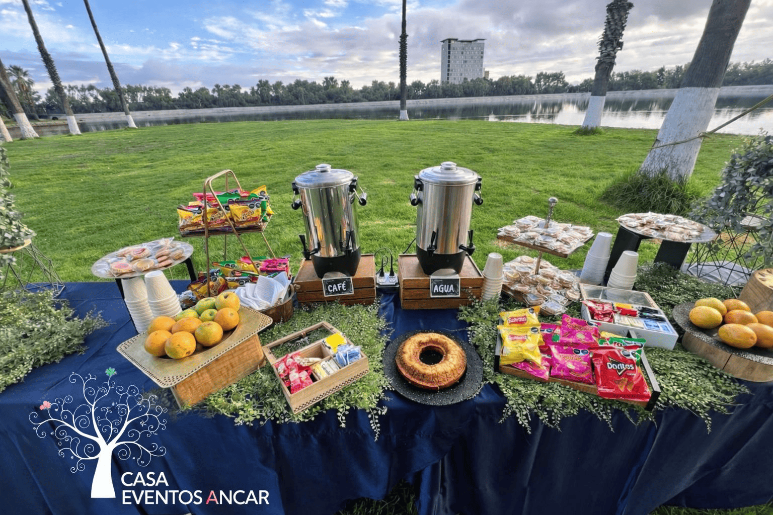 Coffee break outdoor con logo Casa Ancar