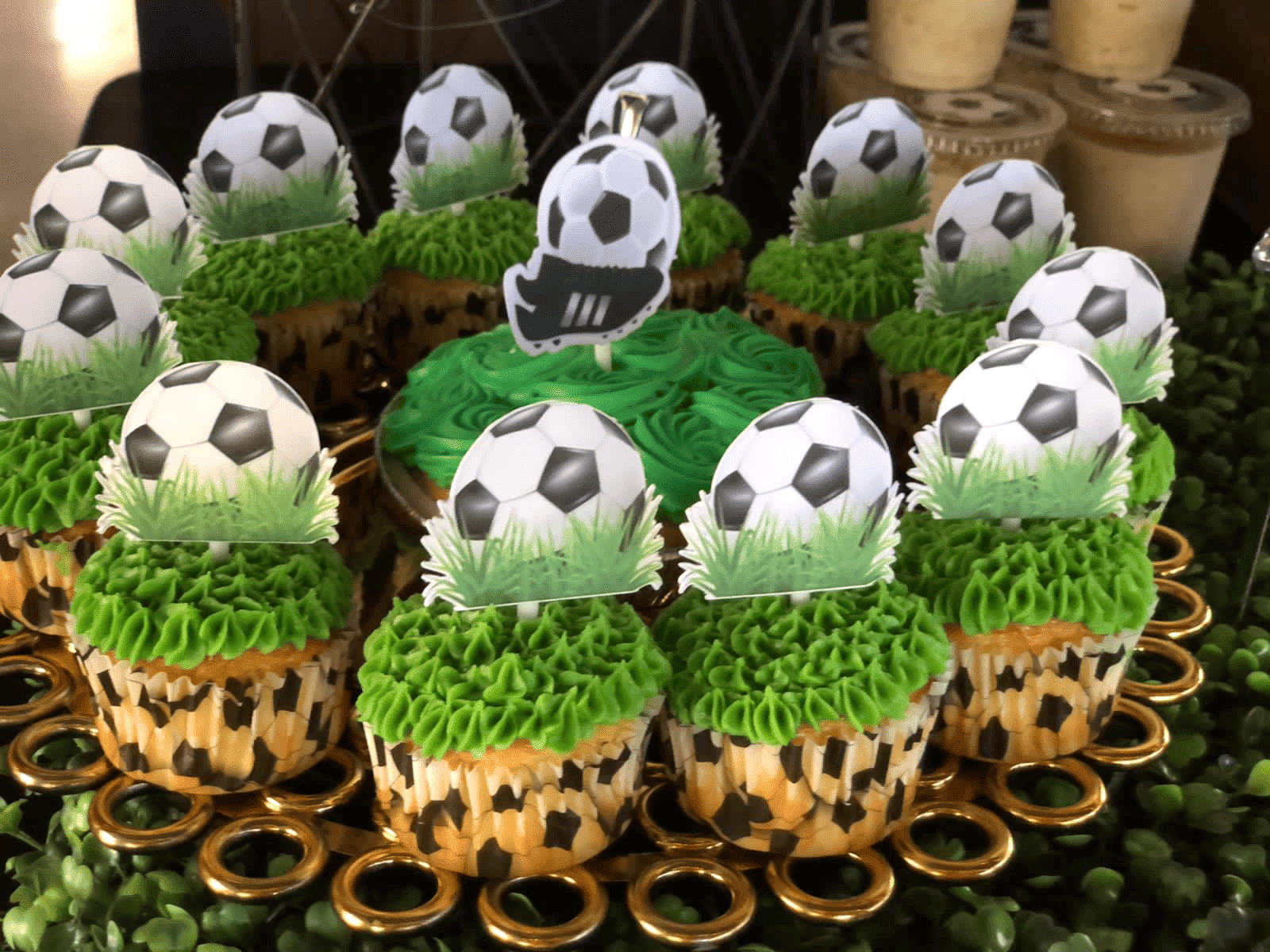 Cupcakes temáticos de fútbol